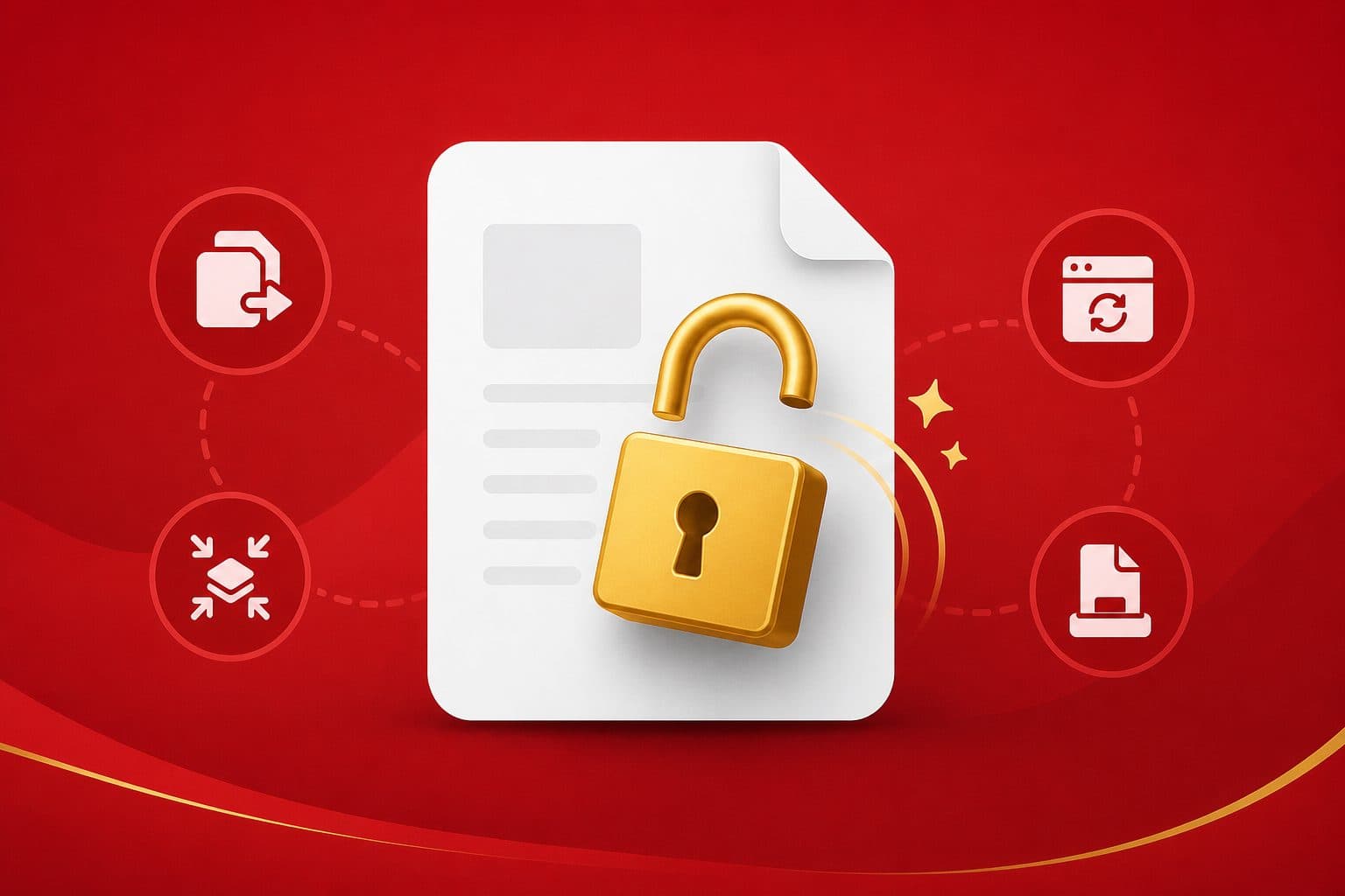 A locked PDF opening in the browser after the password is removed