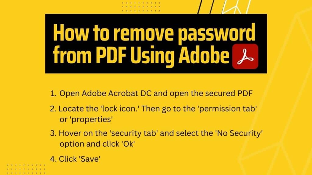 Remove PDF Password Using Adobe