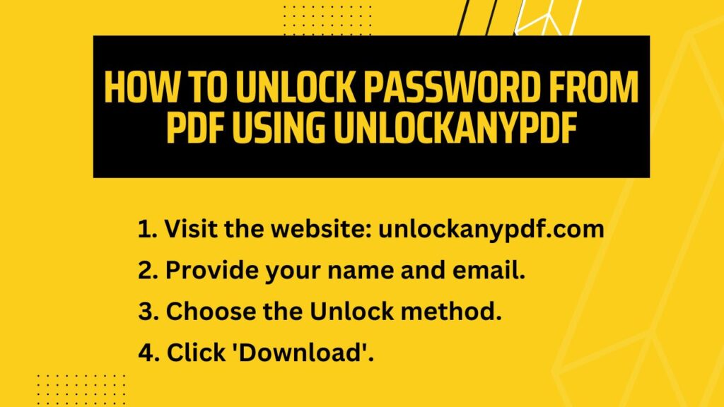 Unlock Password from PDF Using UnlockAnyPDF