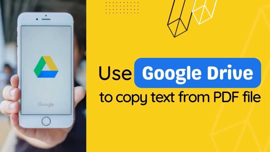 Copy Text from PDF file using Google Drive